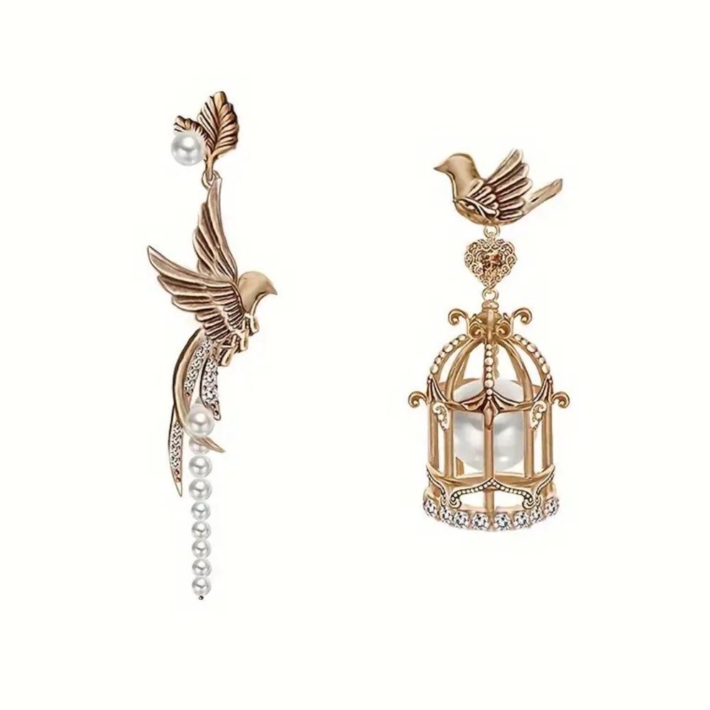 Vintage bird earrings M672